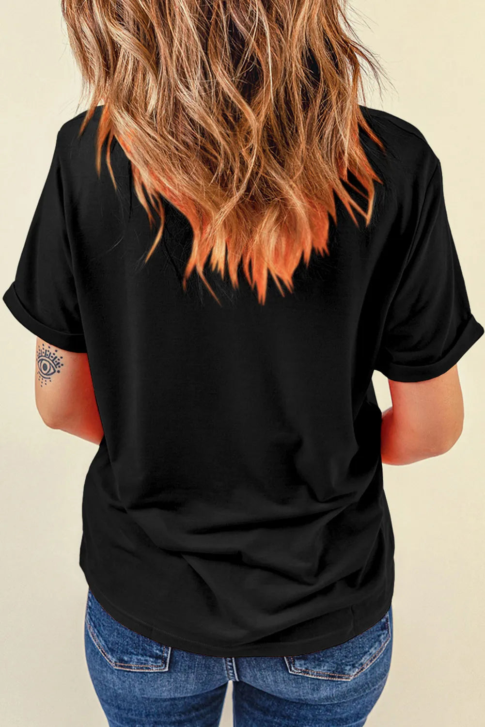 SO VERY THANKFUL Letter Graphic Round Neck Short Sleeve T-Shirt