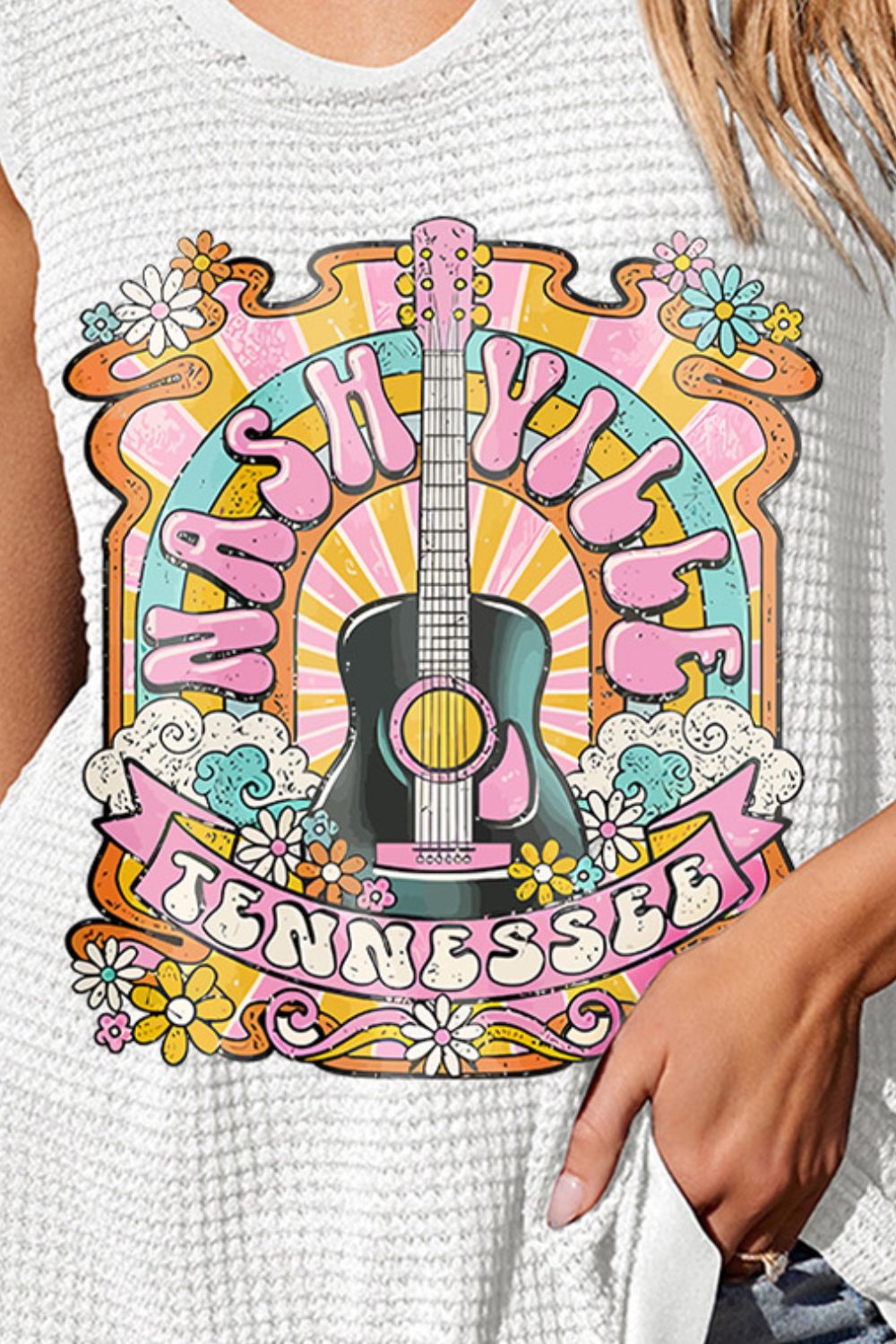 NASHVILLE TENNESSEE Graphic Wide Strap Tank