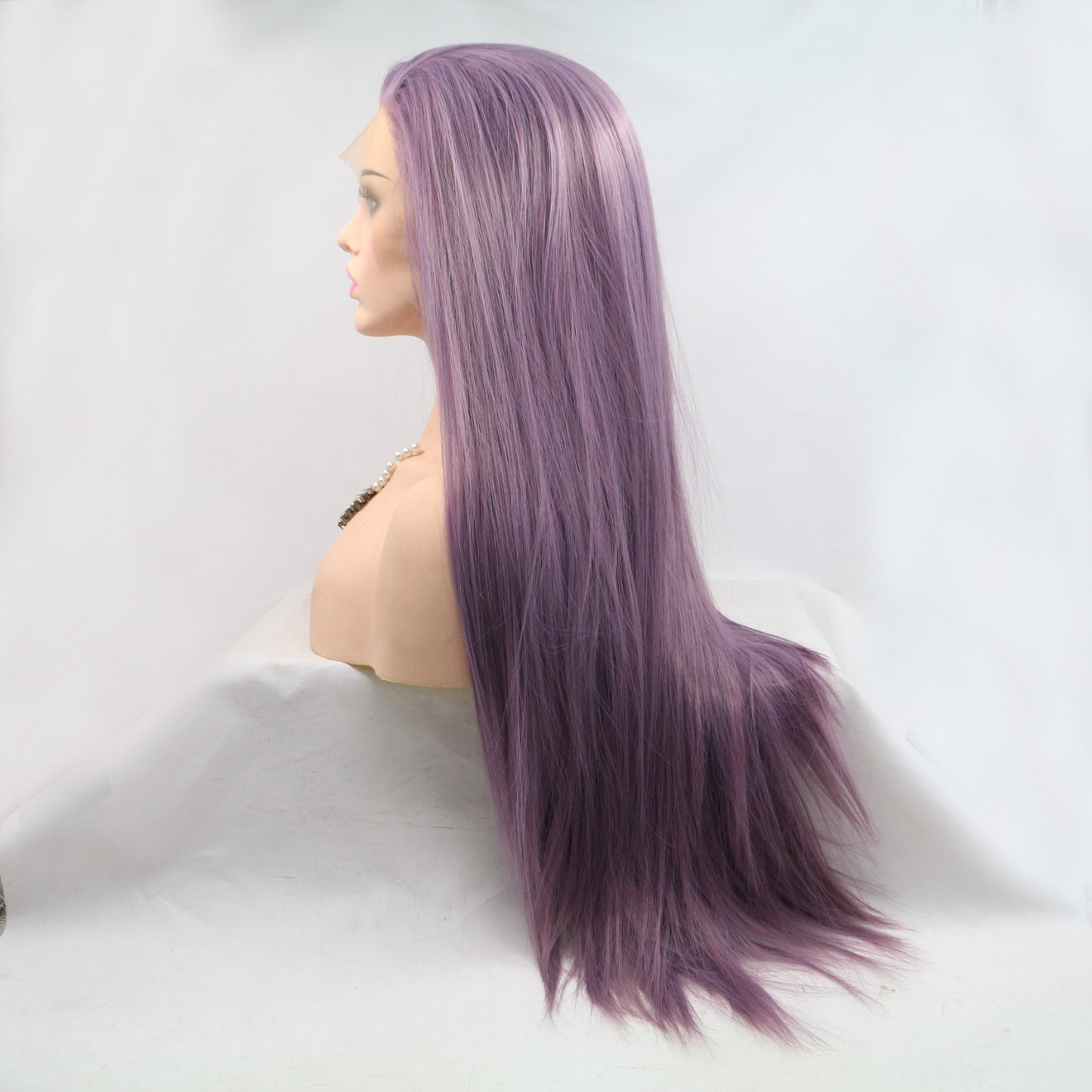 SHOMI 13*3" Lace Front Wigs Synthetic Long Straight 24" 130% Density