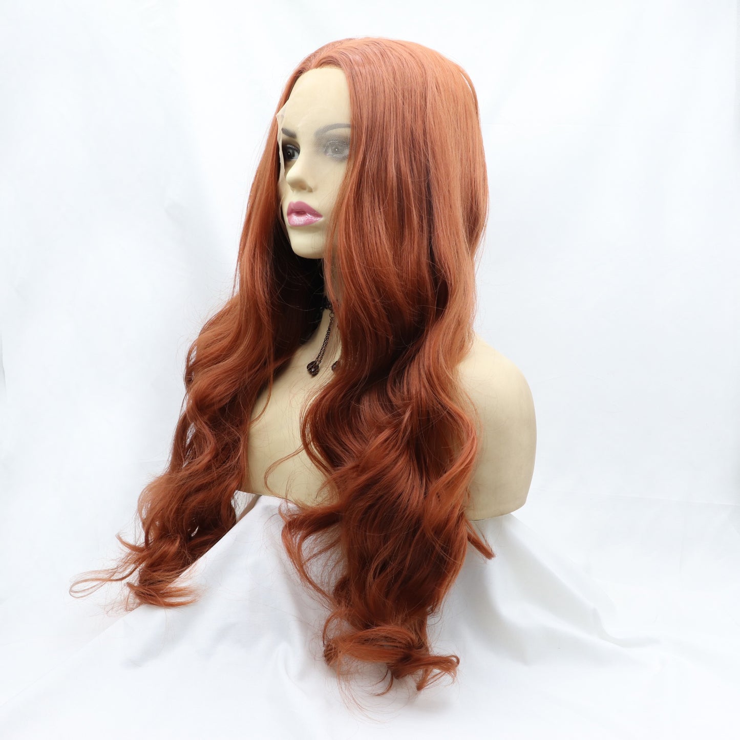 SHOMI 13*3" Lace Front Wigs Synthetic Long Wavy 24" 130% Density