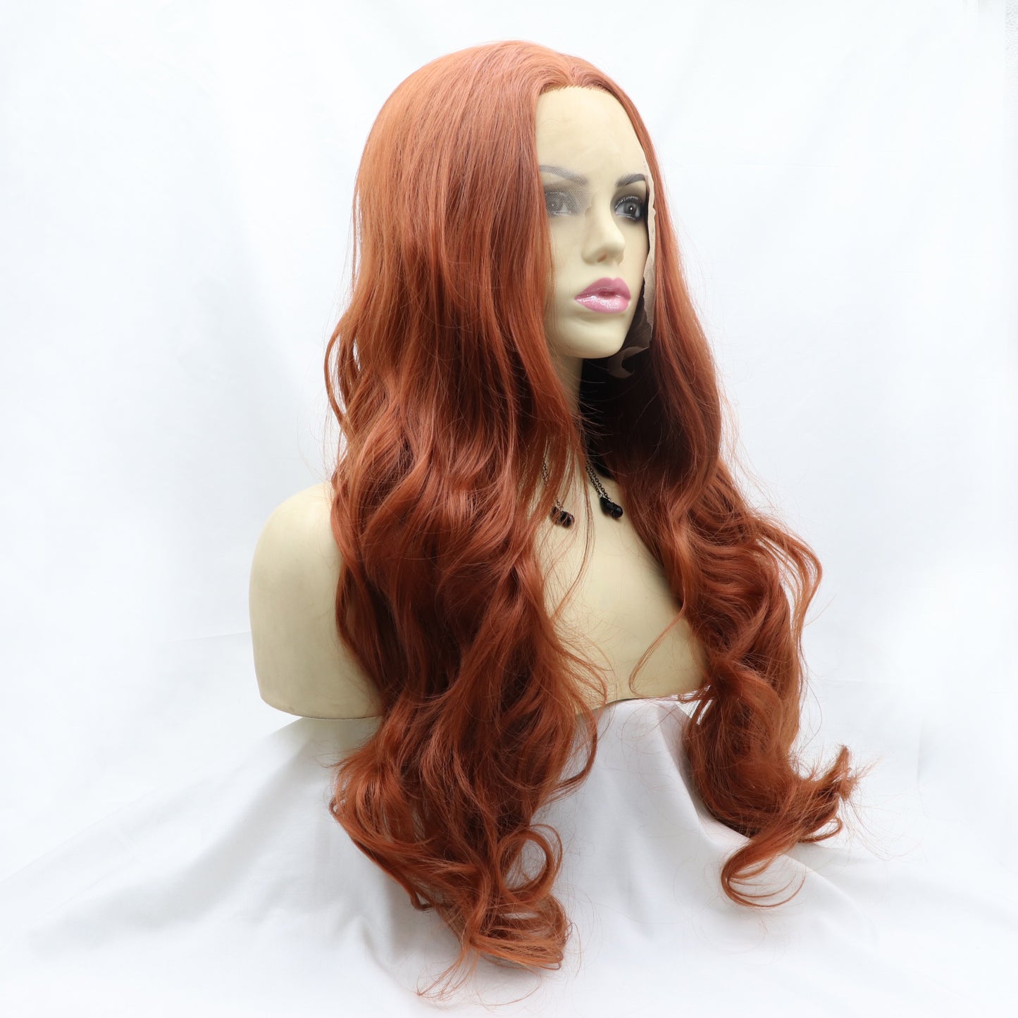 SHOMI 13*3" Lace Front Wigs Synthetic Long Wavy 24" 130% Density