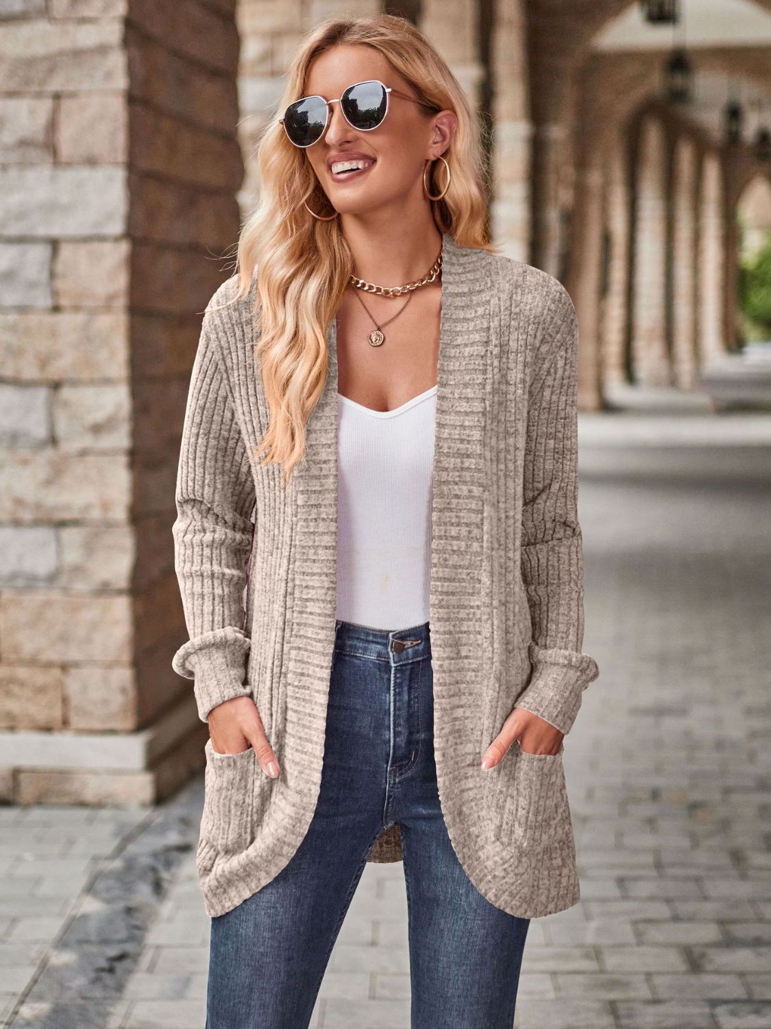 Lamy Open Front Cardigan with Pockets
