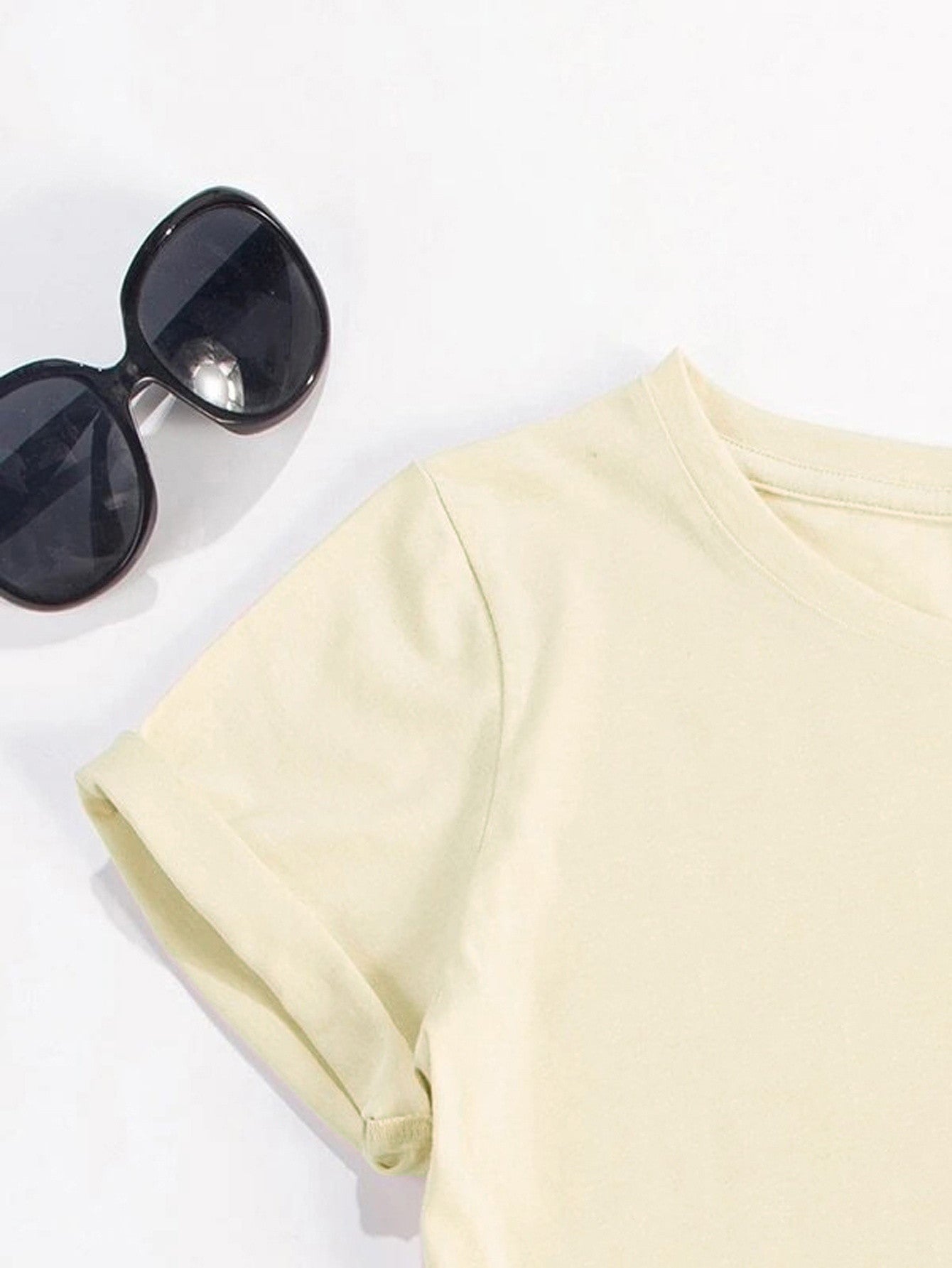 MAÑANA SERÁ BONITO Letter Graphic Round Neck Short Sleeve T-Shirt
