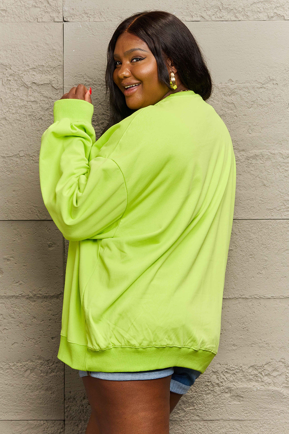 Game Day Simply Love Full Size Drop Shoulder Graphic Sweatshirt