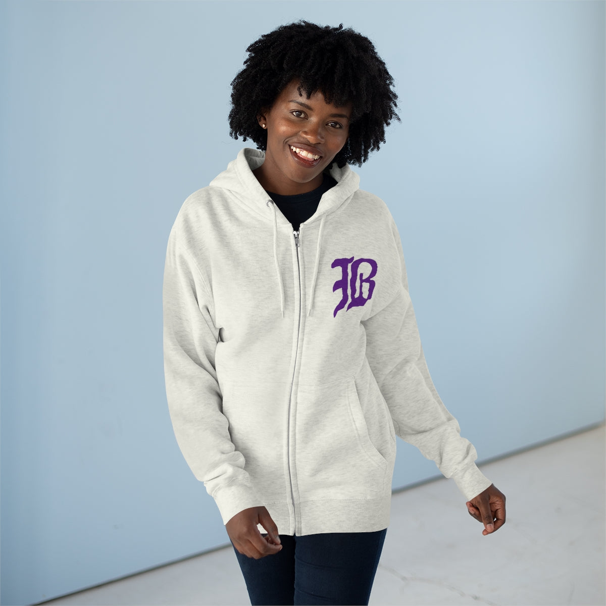Tiger Pride with Bardstown "B" Unisex Premium Full Zip Hoodie