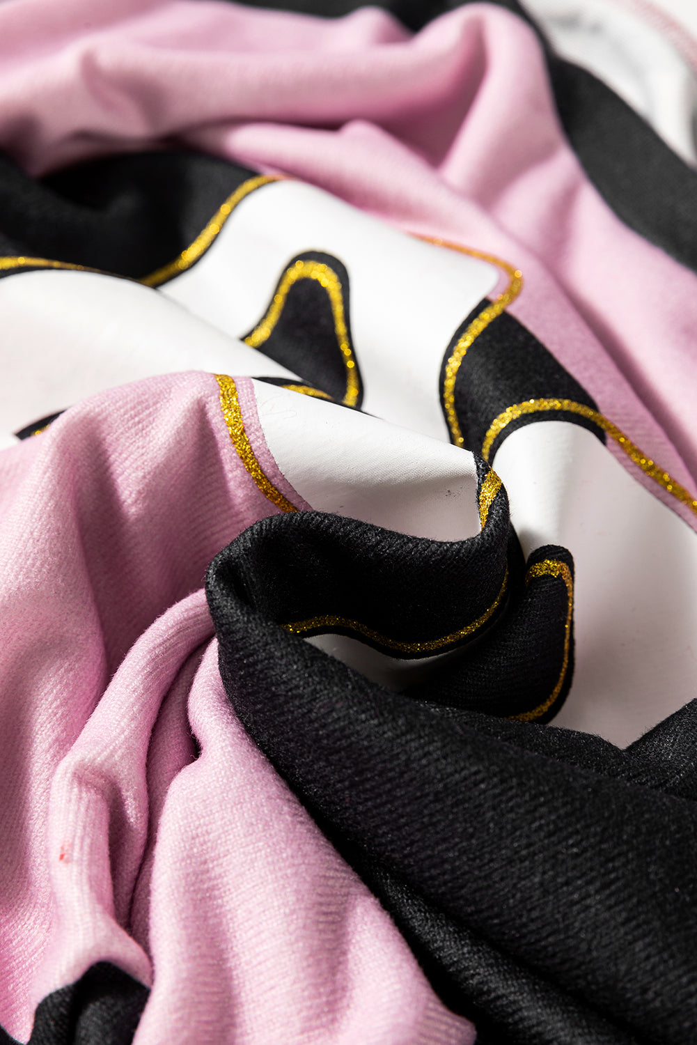 High-Low Color Block 22 Round Neck Long Sleeve T-Shirt