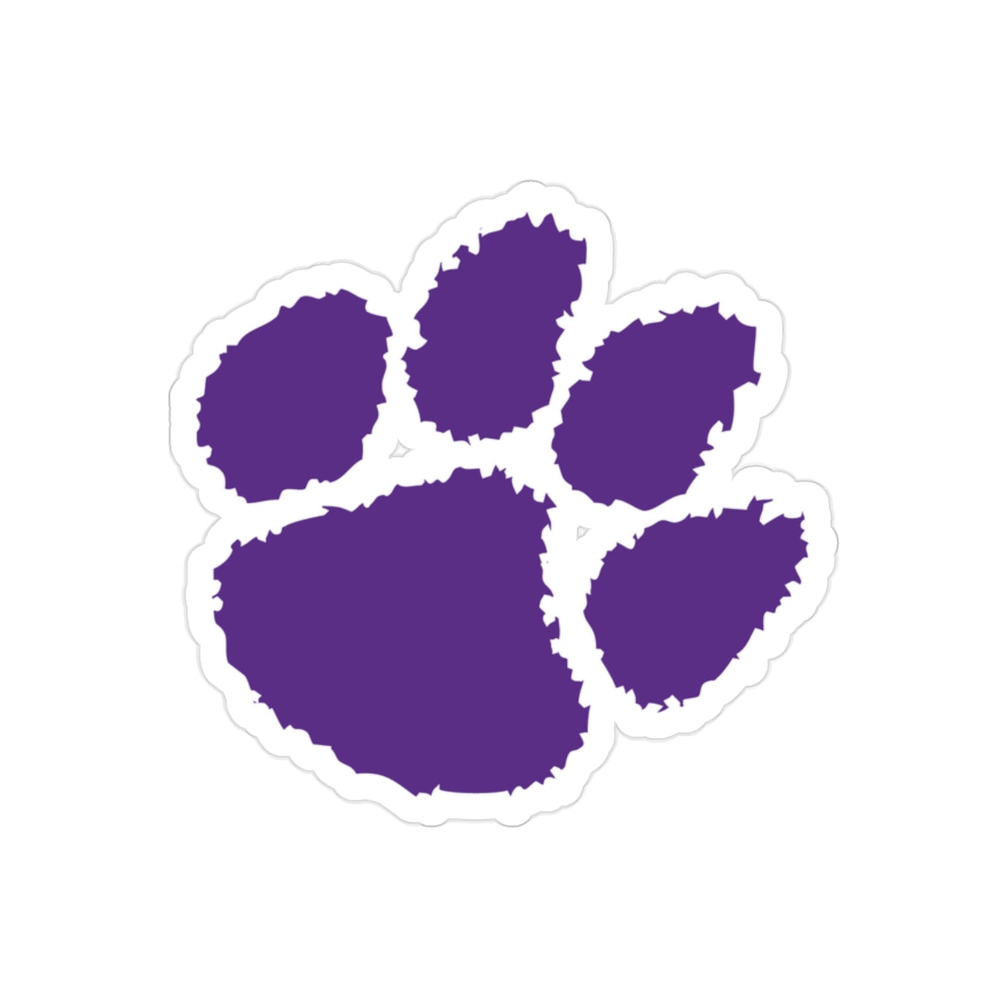 Purple Paw Print Transparent Outdoor Sticker