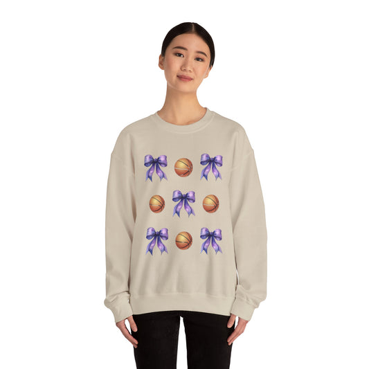 Basketball & Bows Heavy Blend™ Crewneck Sweatshirt