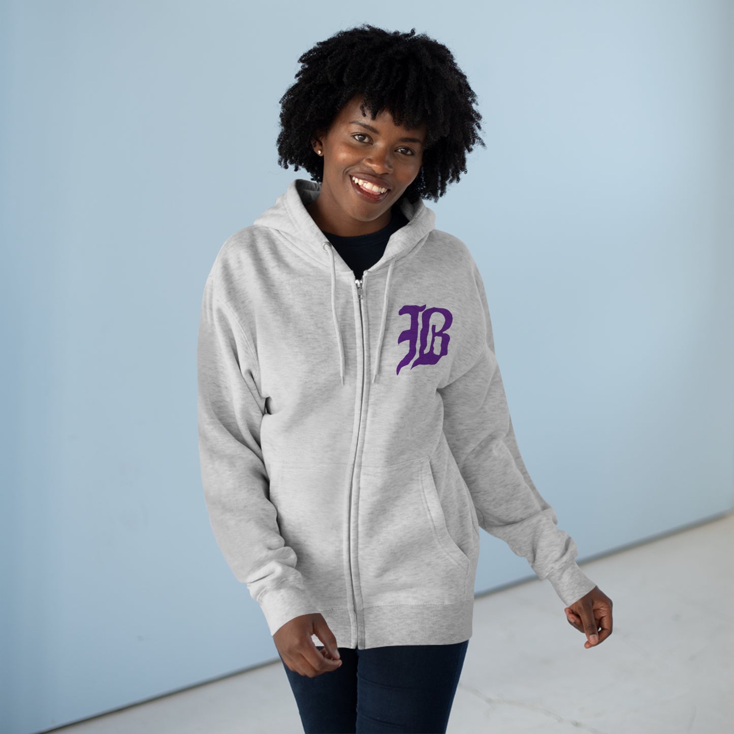 Proud Grandma of a Tiger with Bardstown "B" Unisex Premium Full Zip Hoodie