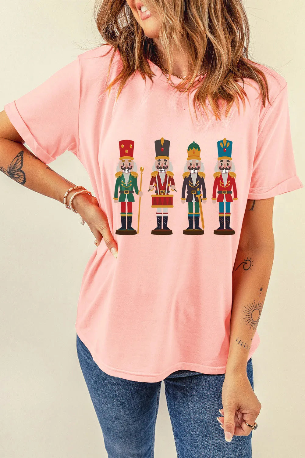 Nutcracker Round Neck Short Sleeve T-Shirt