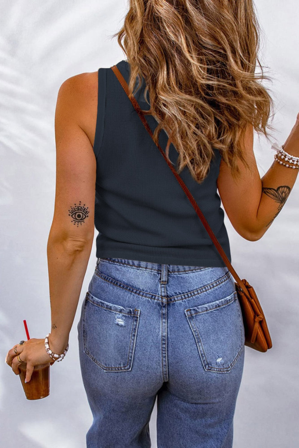 FAM-FAM Scoop Neck Wide Strap Tank