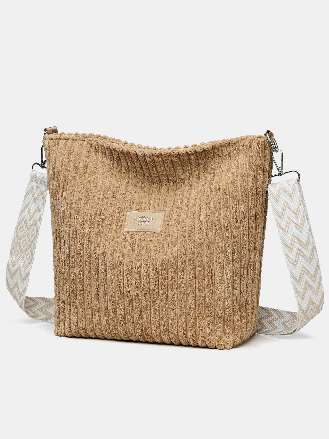 Corduroy Solid Color Crossbody with Removable Strap