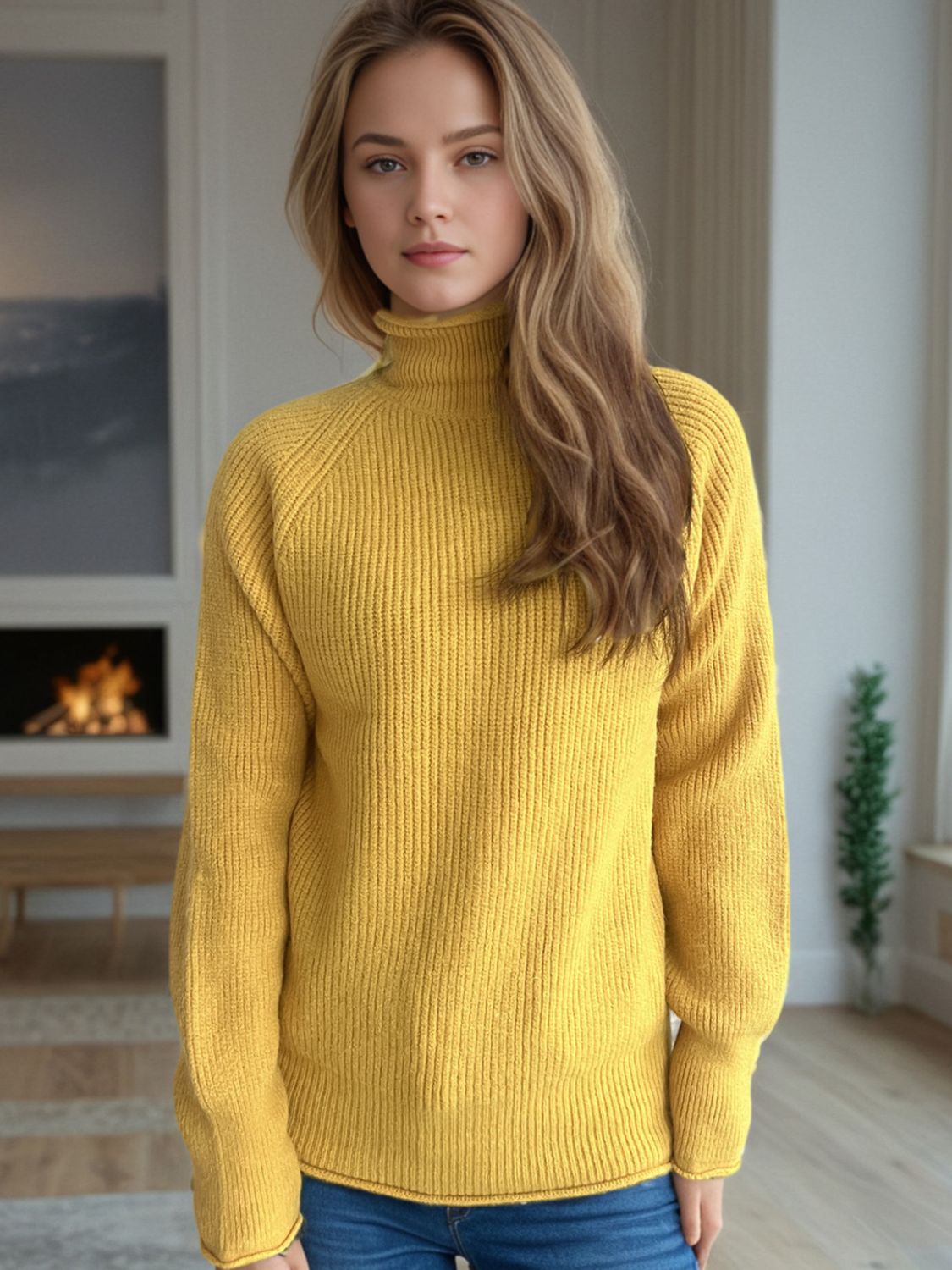 Turtleneck Long Sleeve Sweater