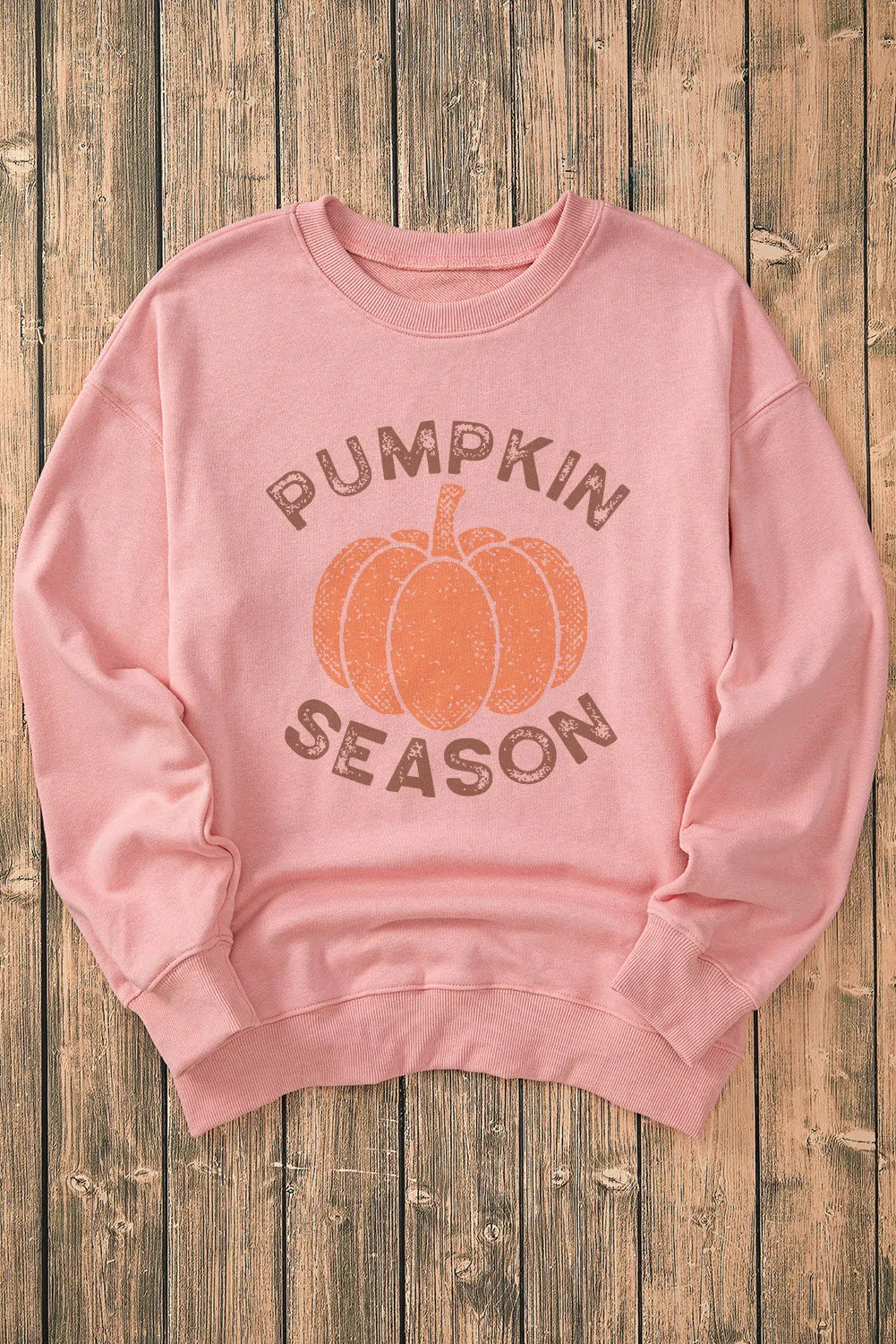 PUMPKIN SEASON Graphic Round Neck Long Sleeve Sweatshirt