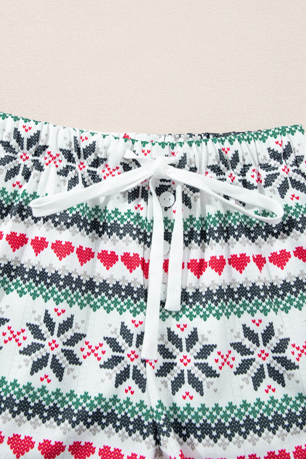 SLEIGH Letter Graphic Round Neck Top and Printed Shorts Lounge Set