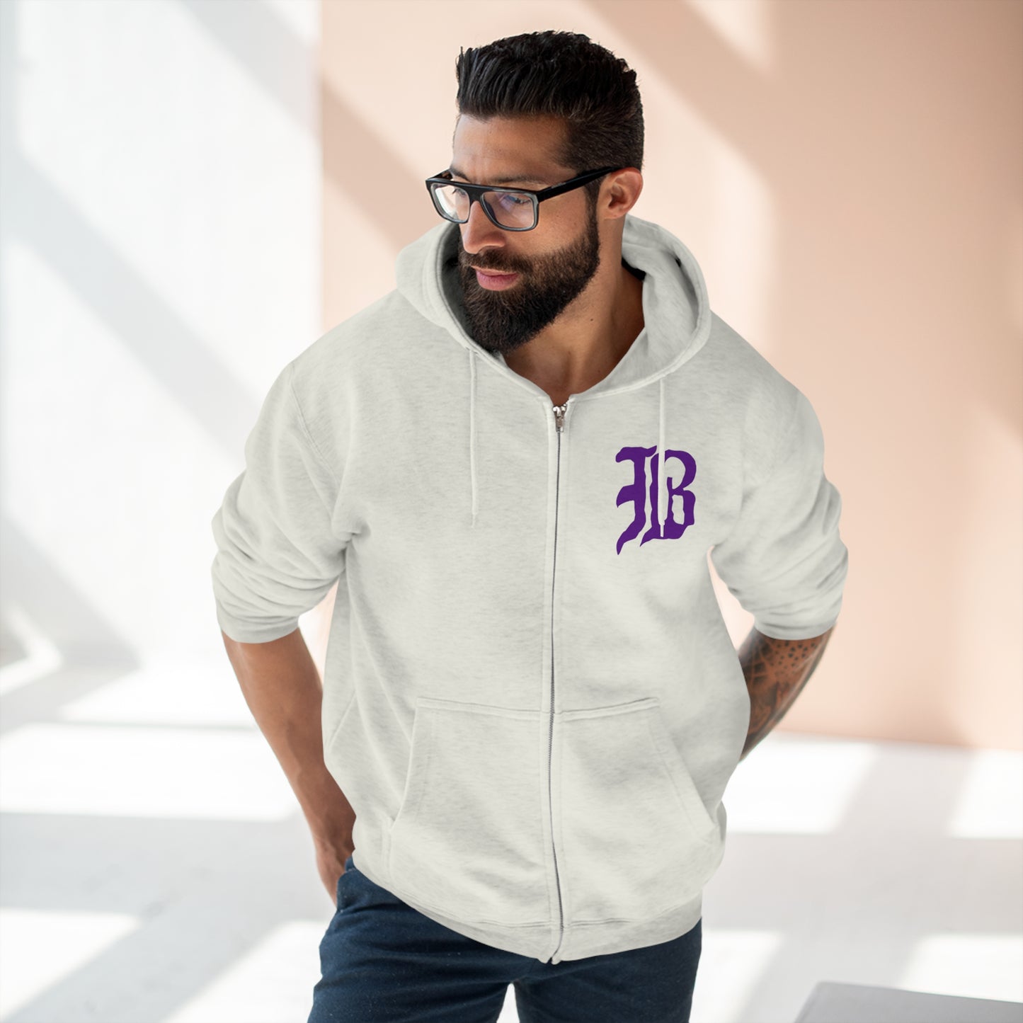 Proud Grandma of a Tiger with Bardstown "B" Unisex Premium Full Zip Hoodie