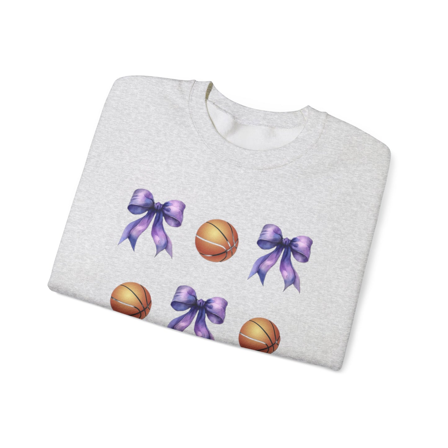 Basketball & Bows Heavy Blend™ Crewneck Sweatshirt