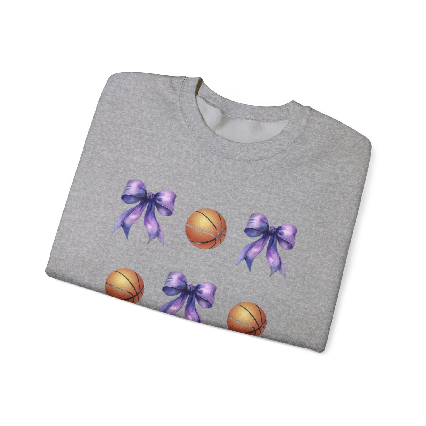 Basketball & Bows Heavy Blend™ Crewneck Sweatshirt