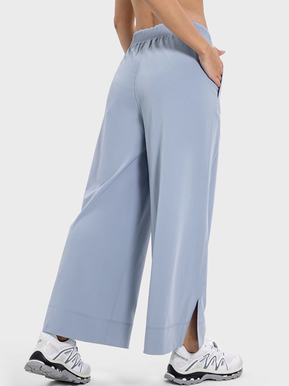 Slit Wide Leg Active Pants