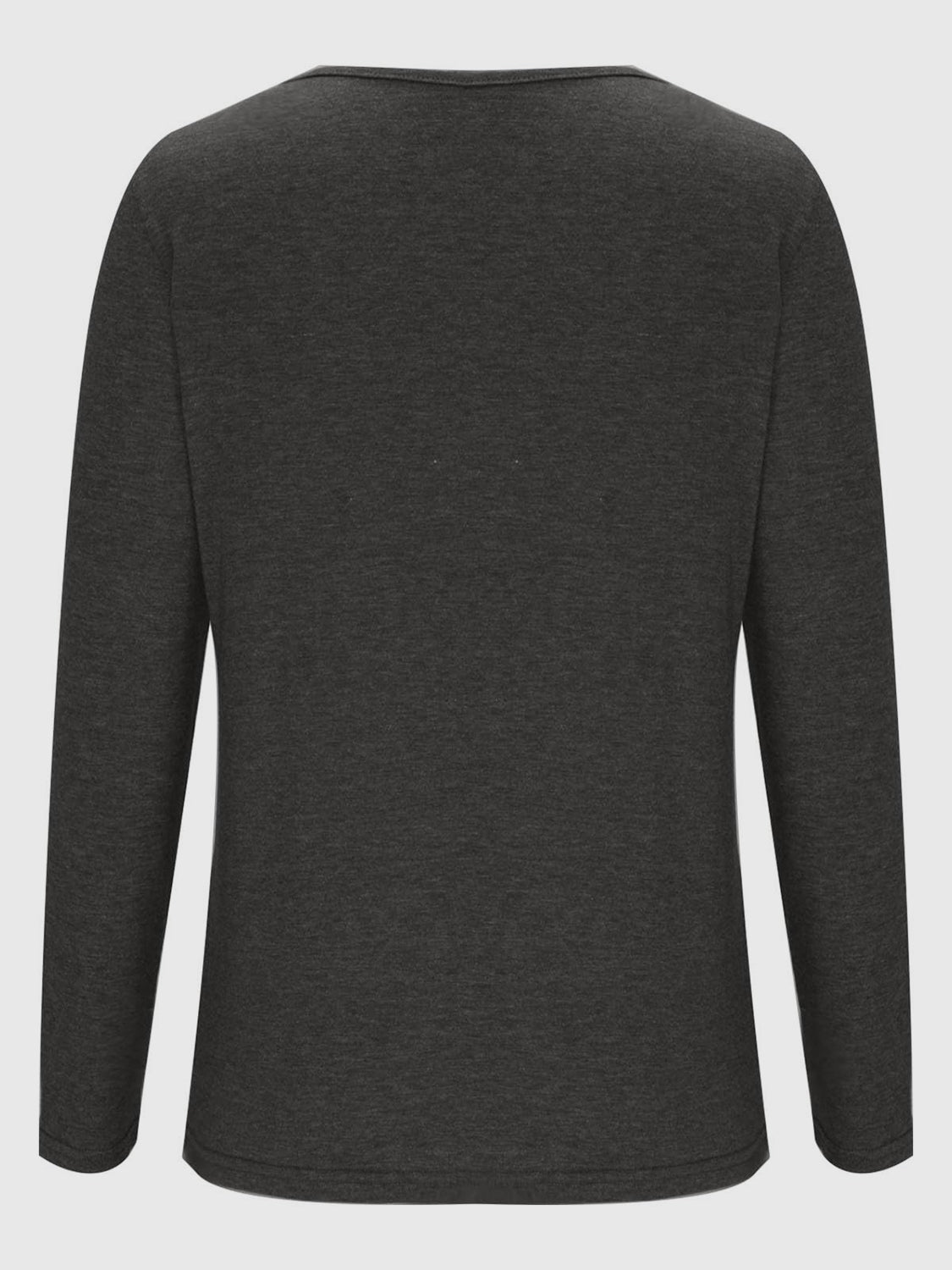 Crisscross V-Neck Long Sleeve T-Shirt