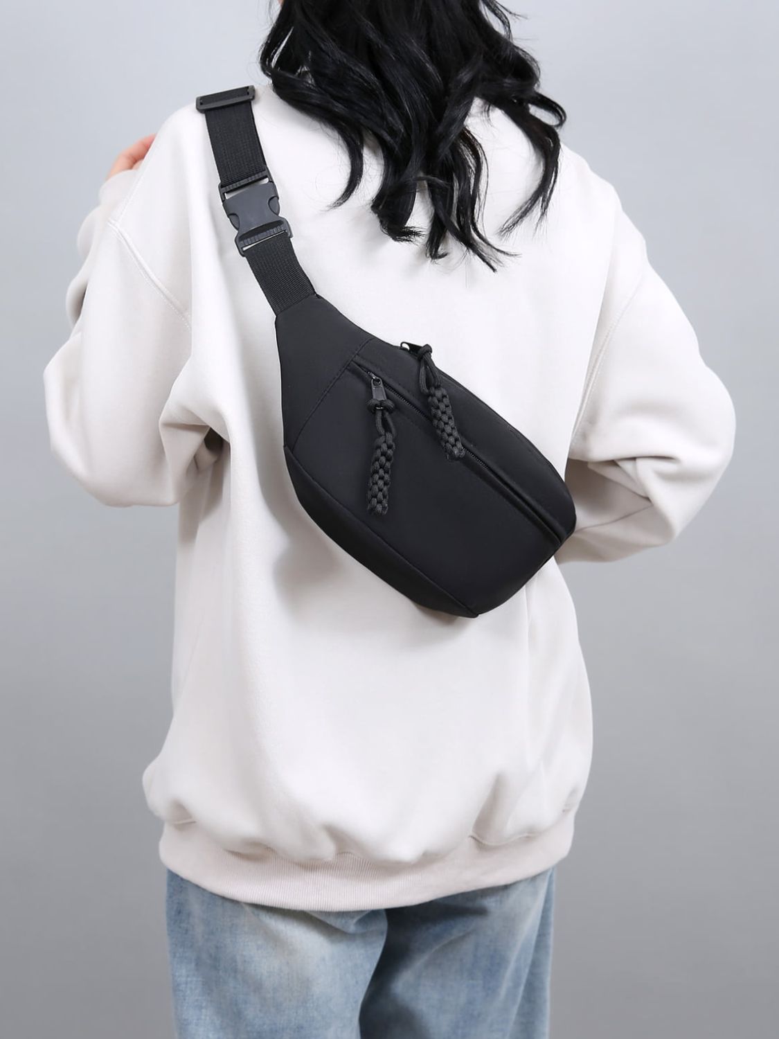 Oxford Cloth Adjustable Strap Sling Bag