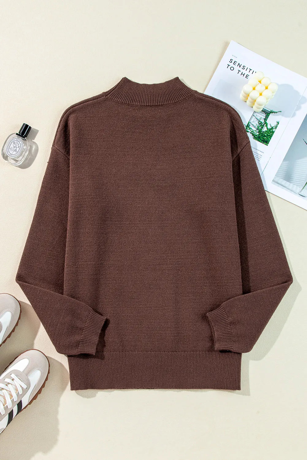 HOWDY Boot Mock Neck Long Sleeve Sweater