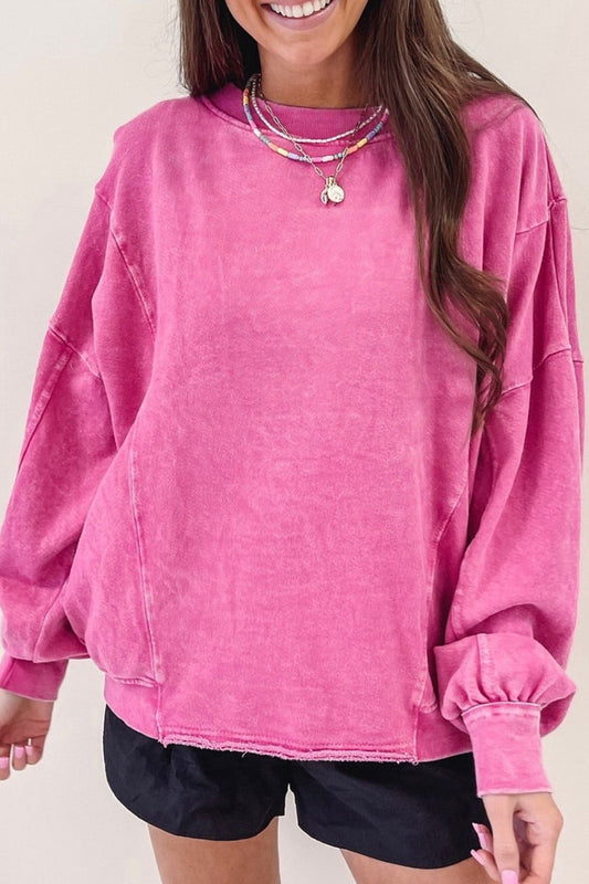 Round Neck Long Sleeve Sweatshirt