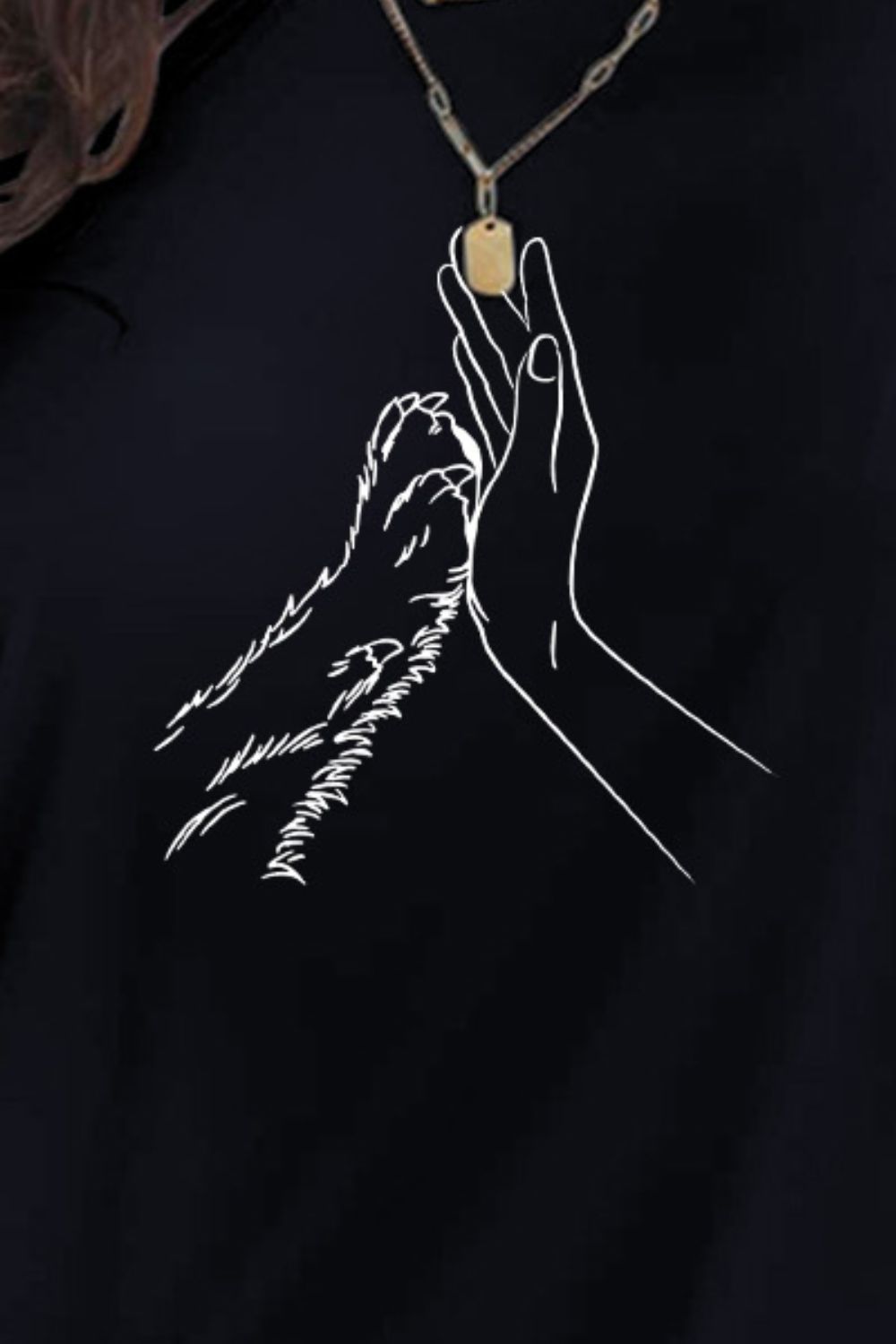 PAW & HAND Graphic Round Neck Short Sleeve T-Shirt