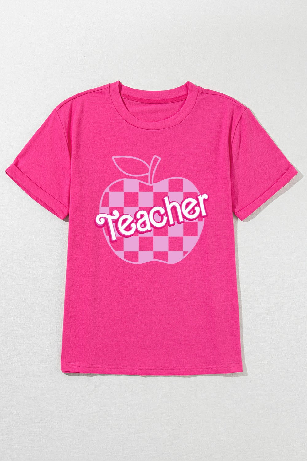 TEACHER Graphic Round Neck Short Sleeve T-Shirt