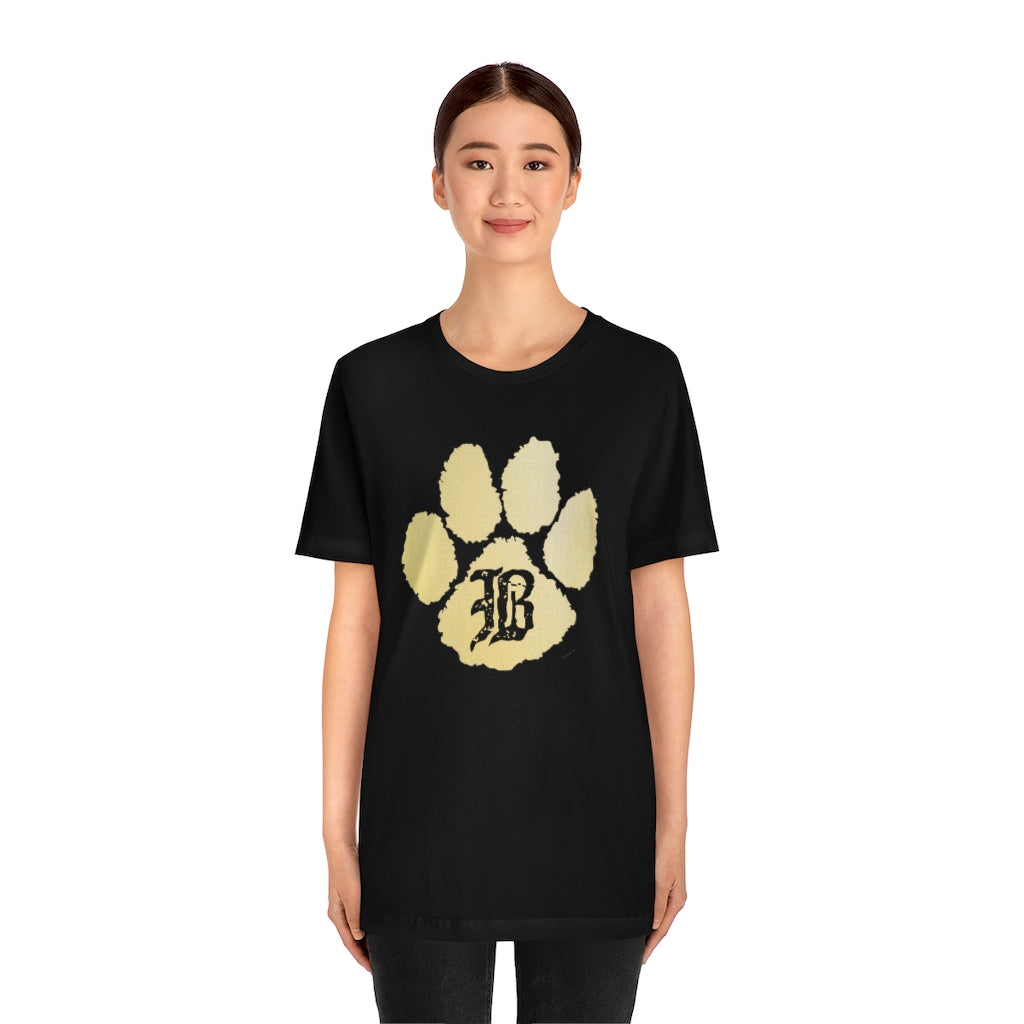 Adult Bardstown Tigers Gold Paw Print T-shirt