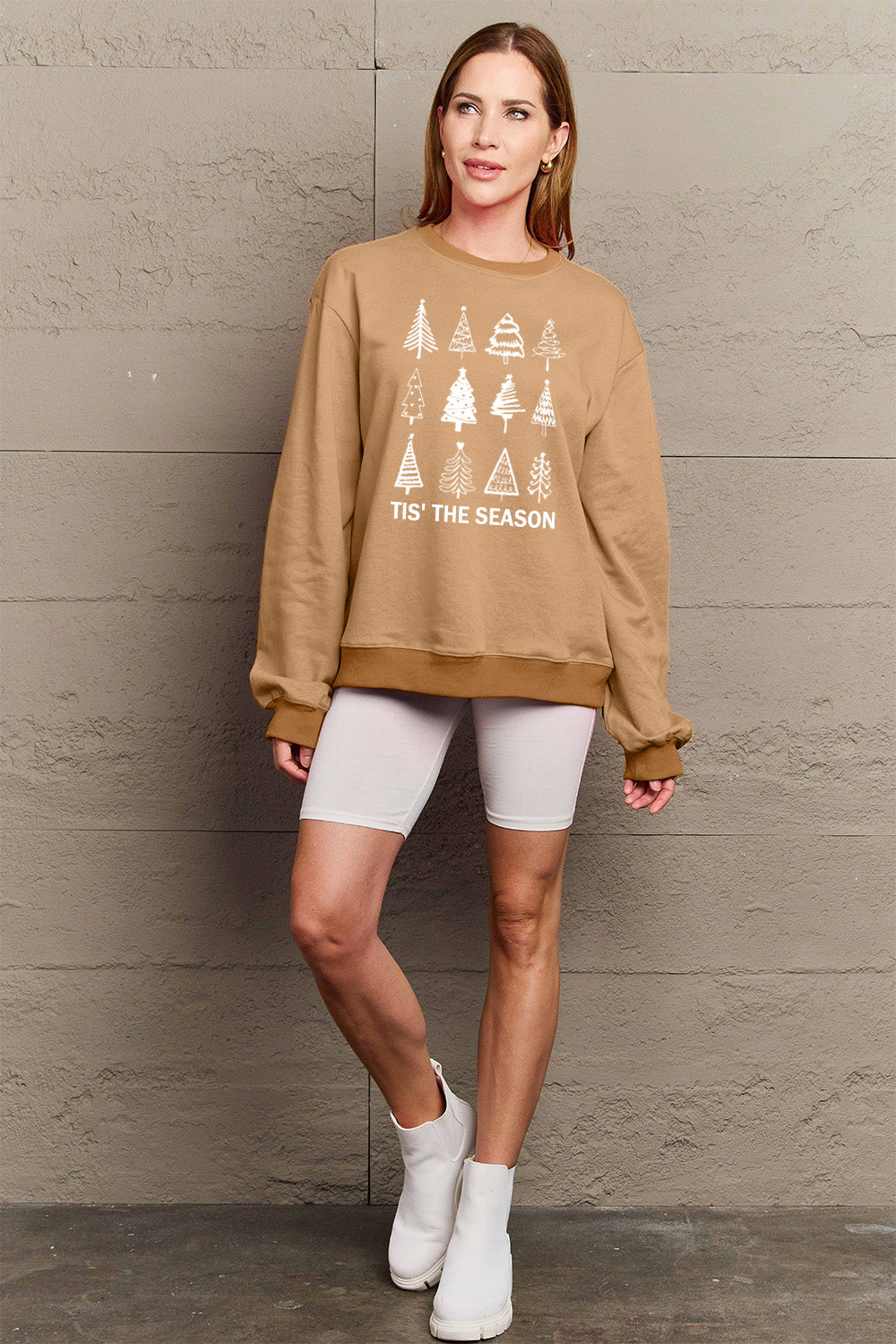 'TIS THE SEASON Simply Love Full Size Christmas Tree Graphic Sweatshirt