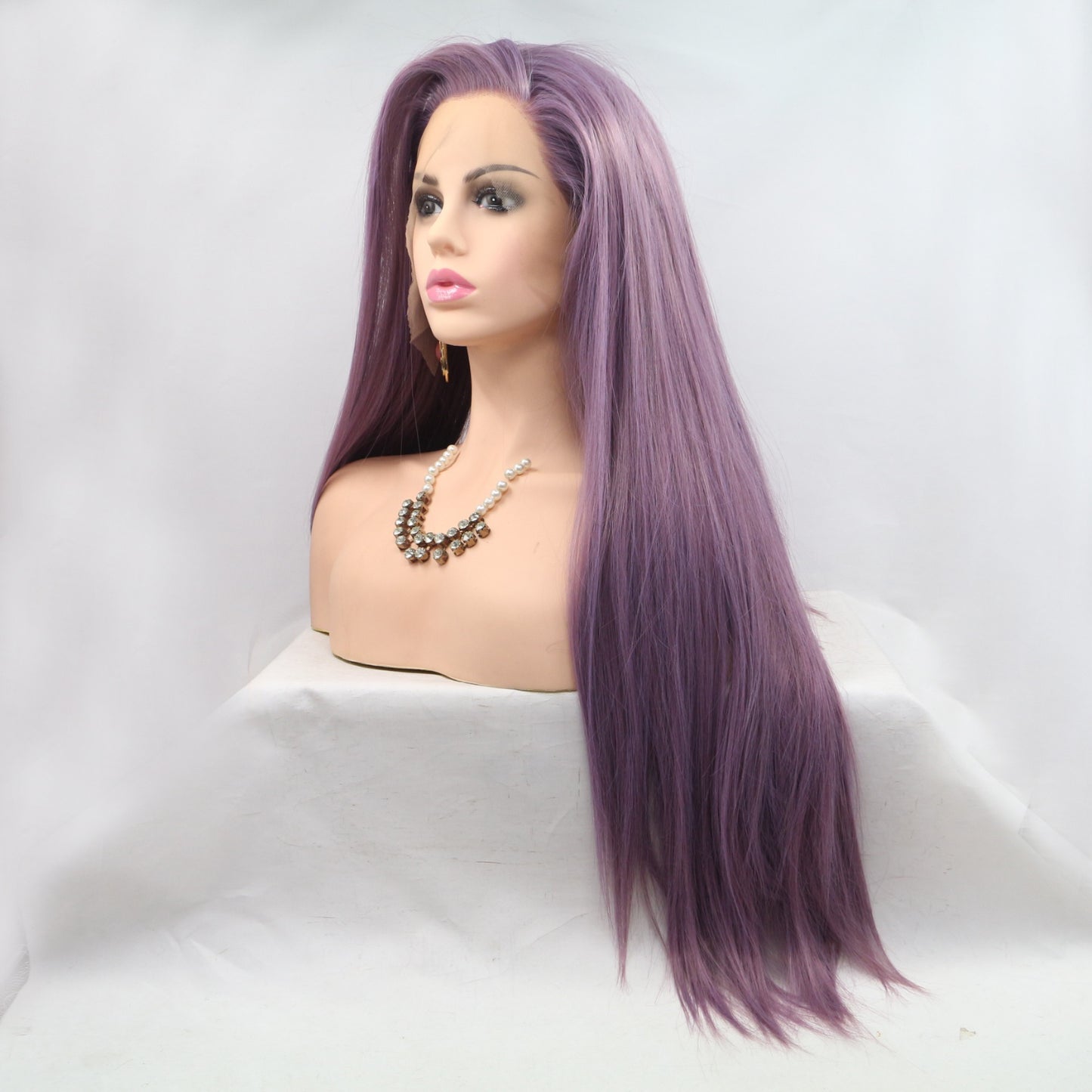 SHOMI 13*3" Lace Front Wigs Synthetic Long Straight 24" 130% Density