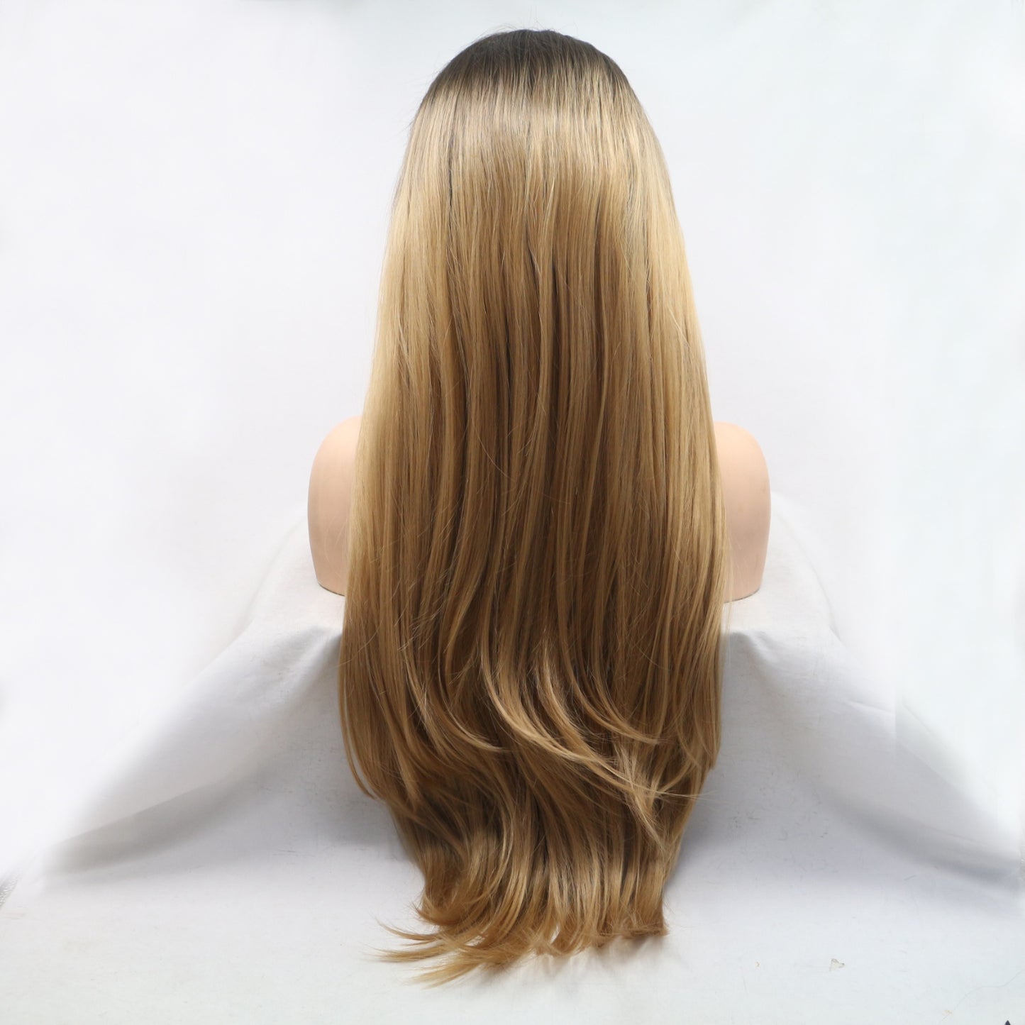 SHOMI 13*3" Lace Front Wigs Synthetic Long Straight 24" 130% Density