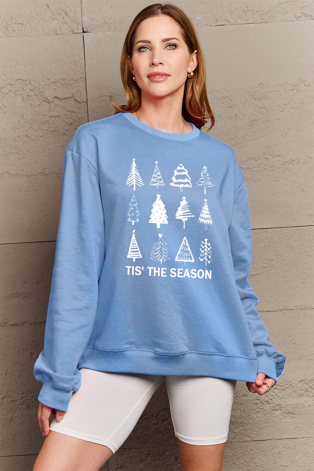 'TIS THE SEASON Simply Love Full Size Christmas Tree Graphic Sweatshirt