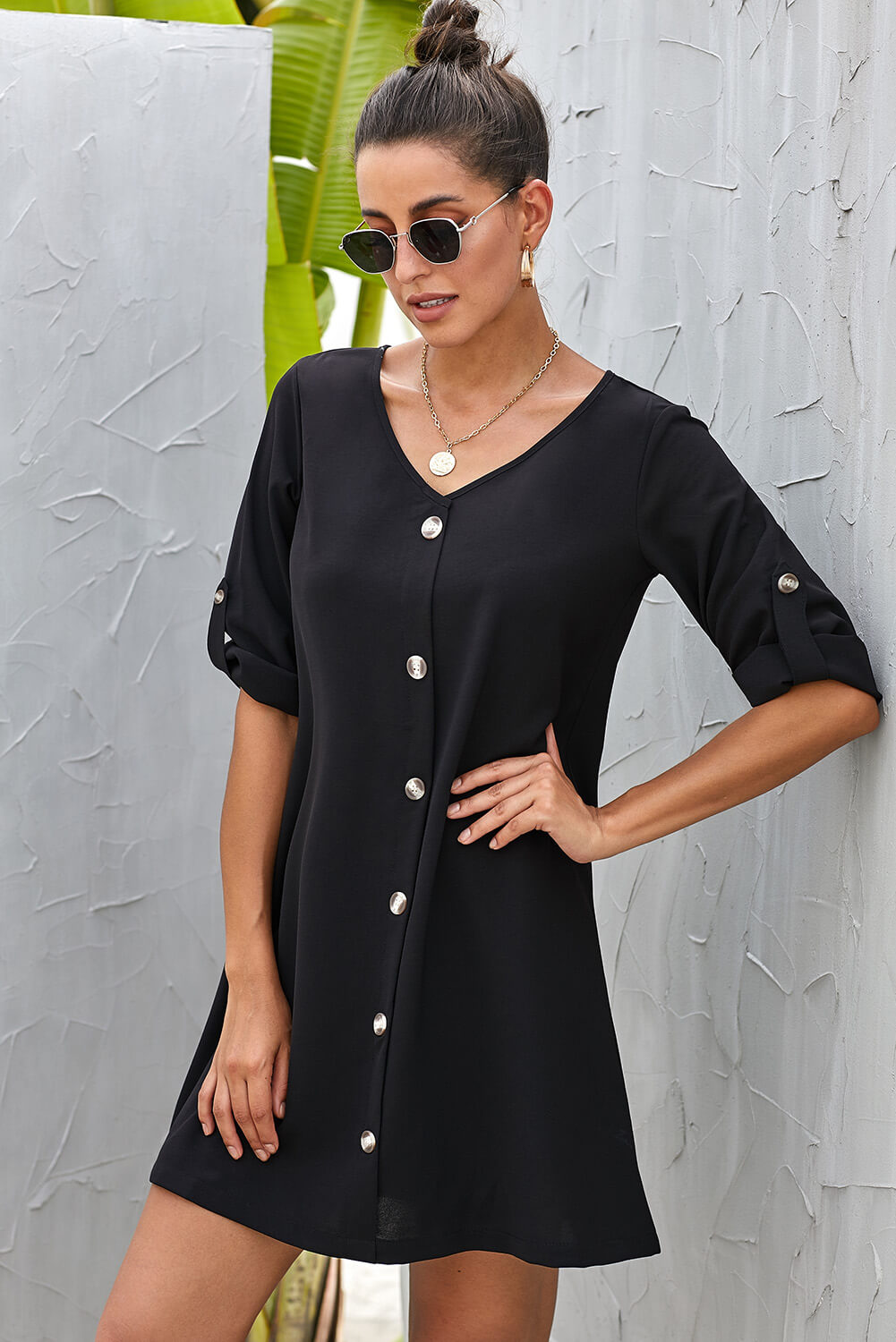 Button Front Dress