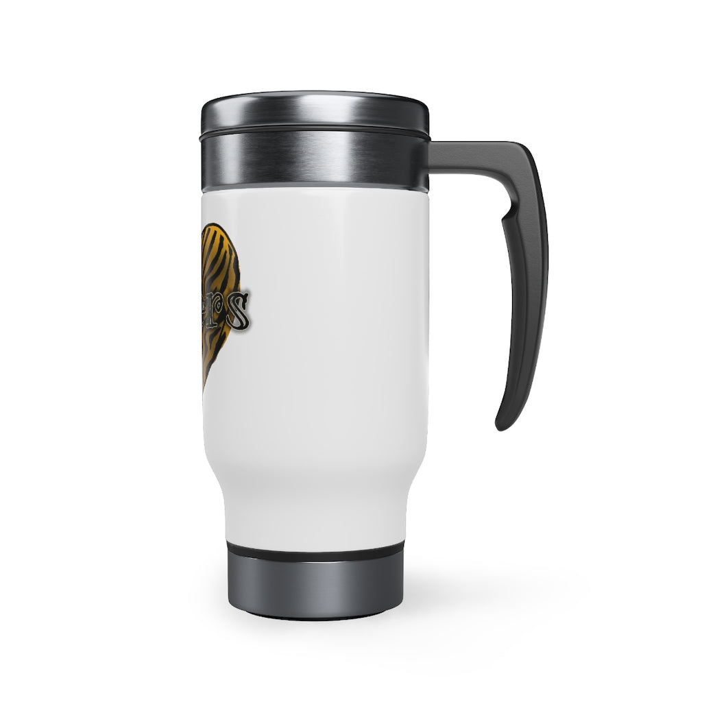 Tigers Stainless Steel Travel Mug with Handle, 14oz