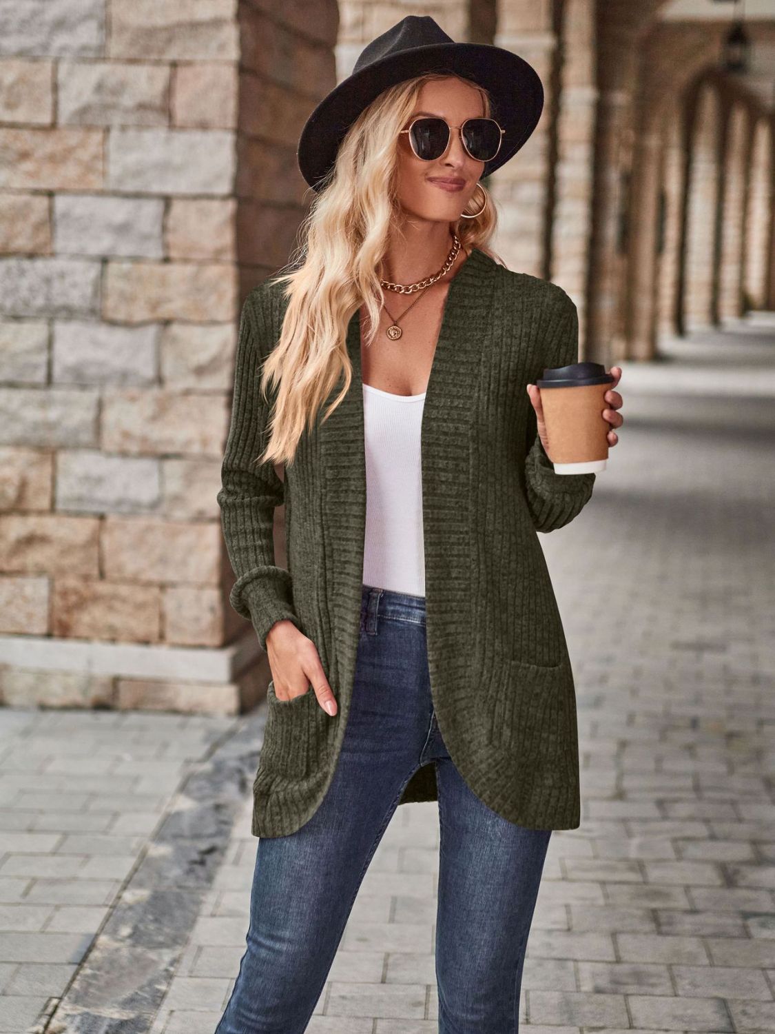 Lamy Open Front Cardigan with Pockets