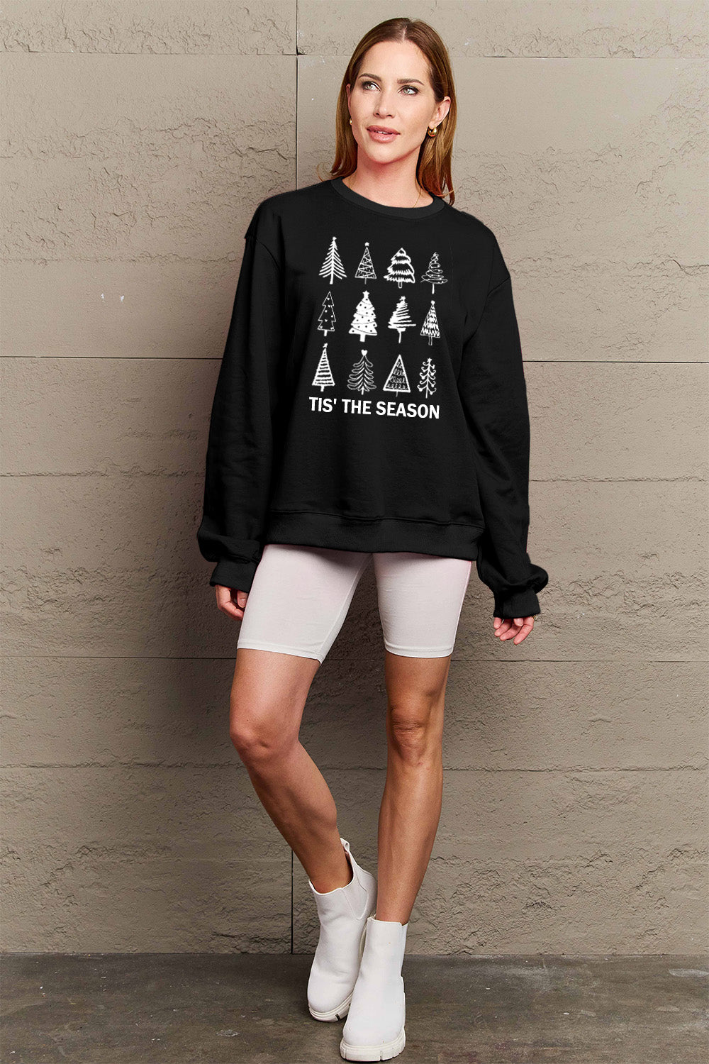 'TIS THE SEASON Simply Love Full Size Christmas Tree Graphic Sweatshirt