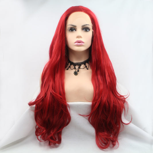 SHOMI 13*3" Lace Front Wigs Synthetic Long Wavy 24" 130% Density