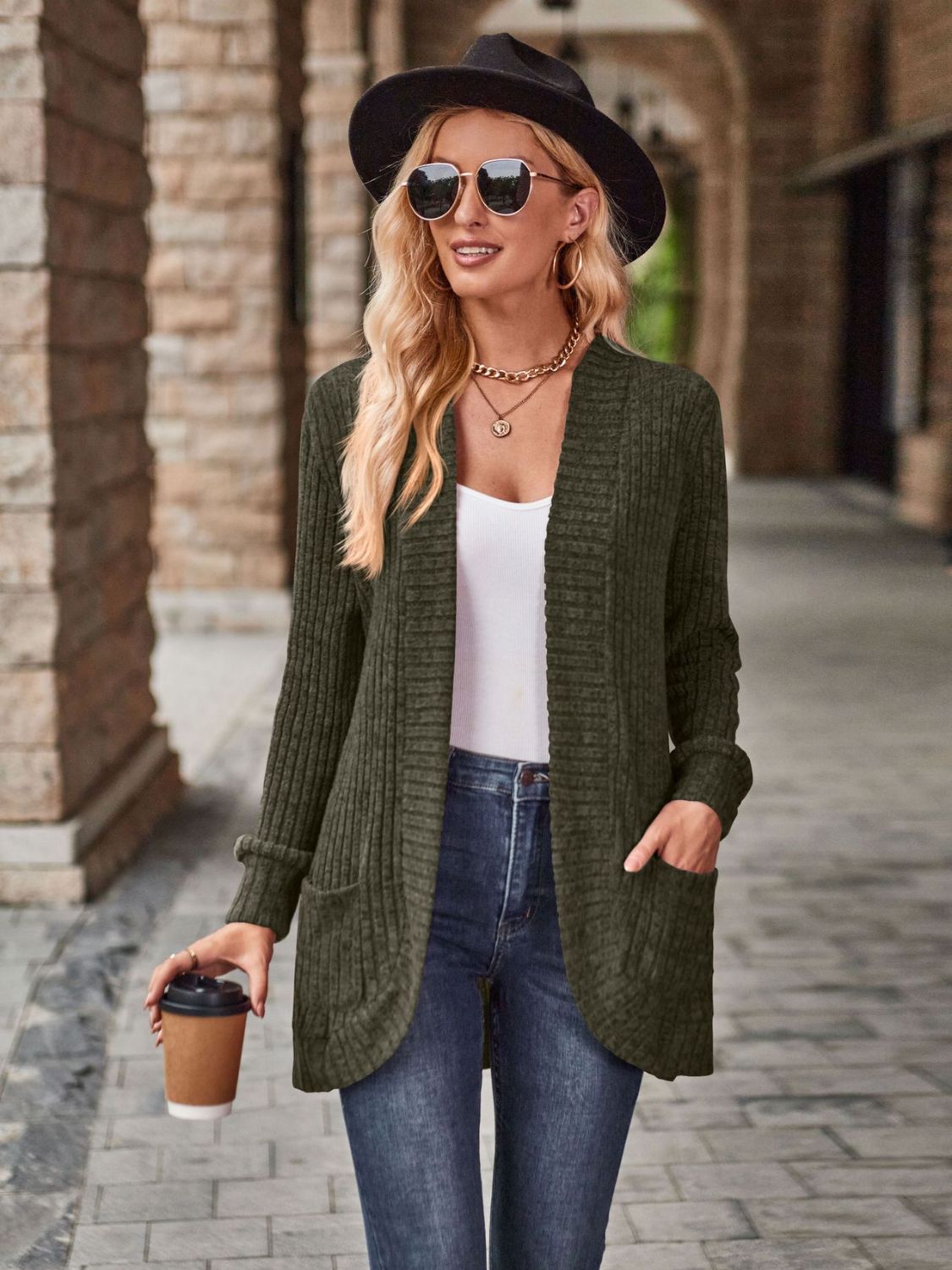 Lamy Open Front Cardigan with Pockets