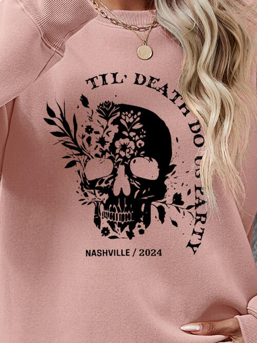 Till Death Do Us Party Nashville 2024 Graphic Round Neck Dropped Shoulder Sweatshirt