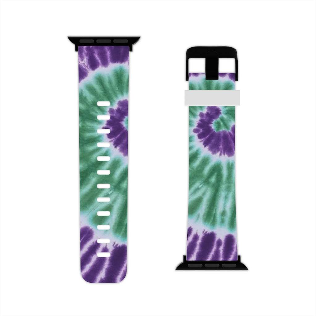 Purple & Green Tie-dye Watch Band for Apple Watch