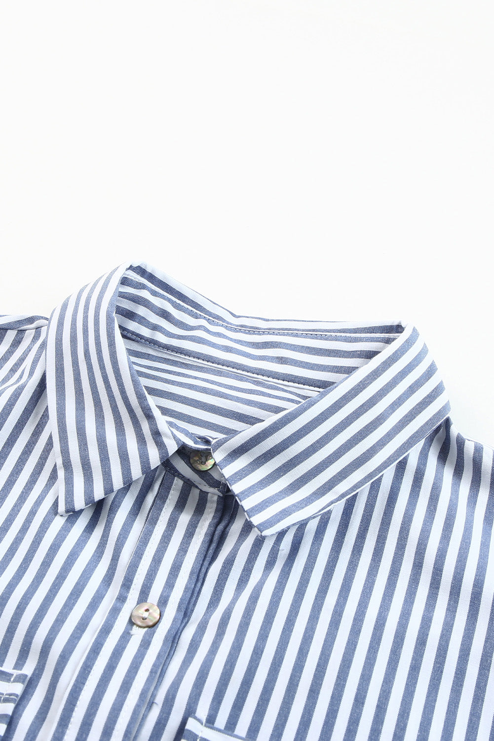 Striped Roll-Tab Long Sleeve Shirt