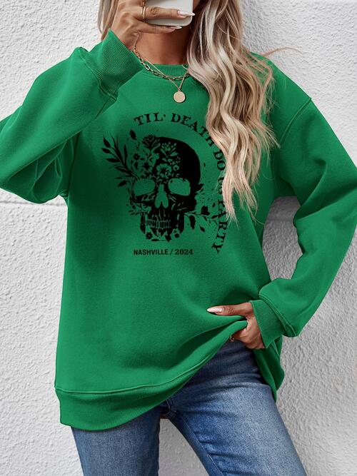 Till Death Do Us Party Nashville 2024 Graphic Round Neck Dropped Shoulder Sweatshirt