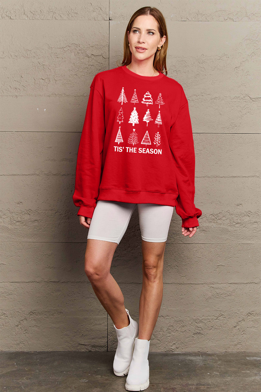 'TIS THE SEASON Simply Love Full Size Christmas Tree Graphic Sweatshirt