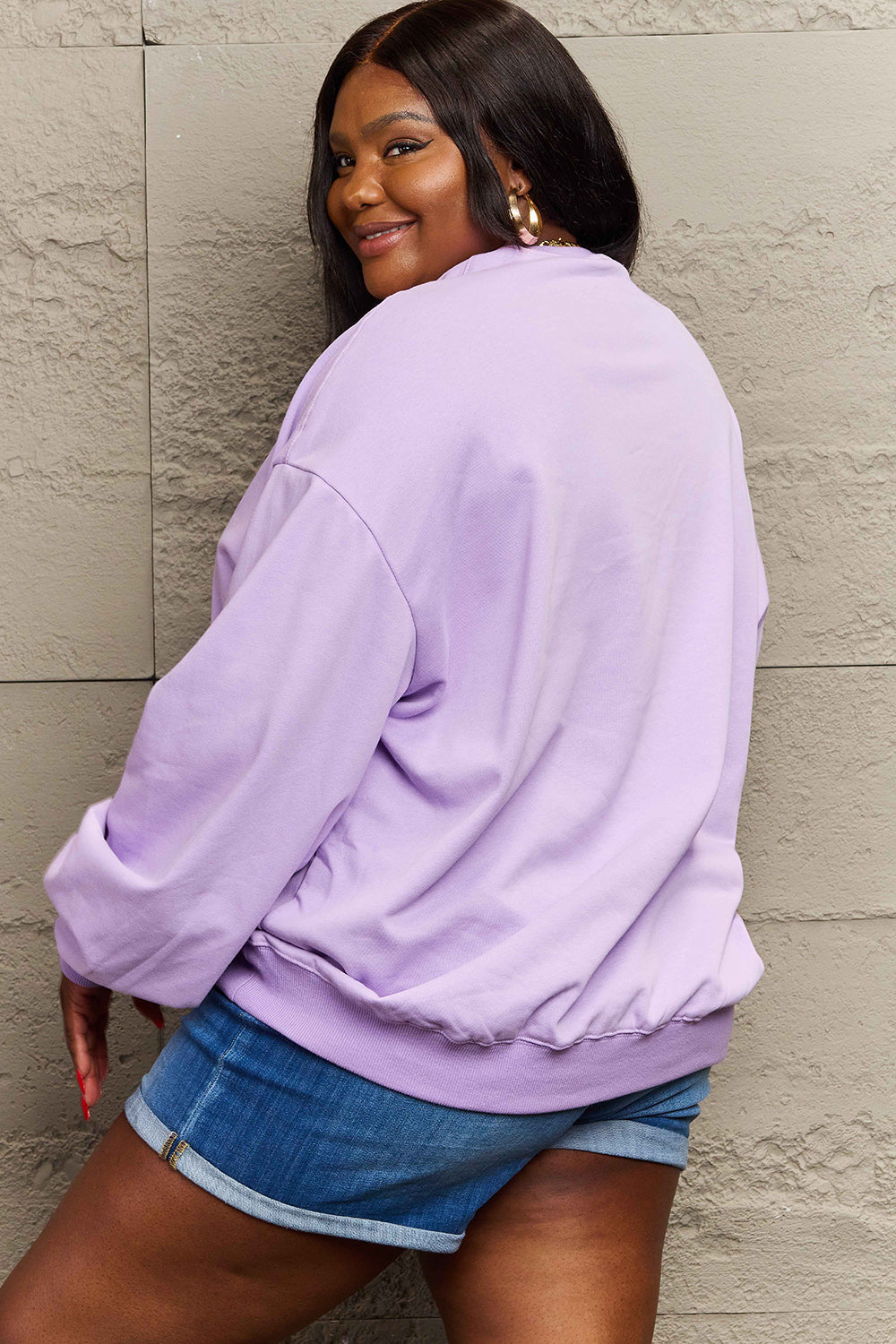 Game Day Simply Love Full Size Drop Shoulder Graphic Sweatshirt