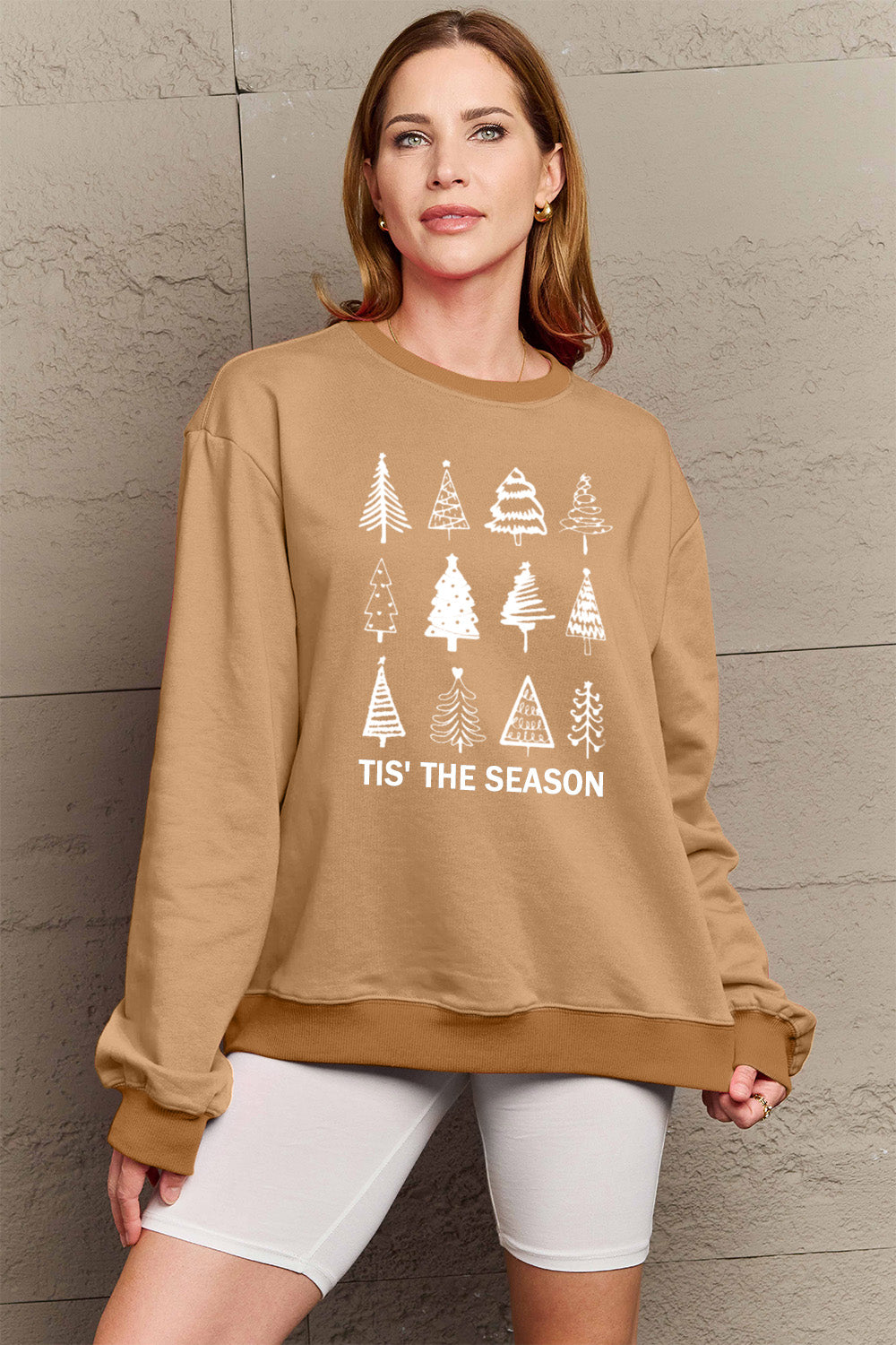 'TIS THE SEASON Simply Love Full Size Christmas Tree Graphic Sweatshirt