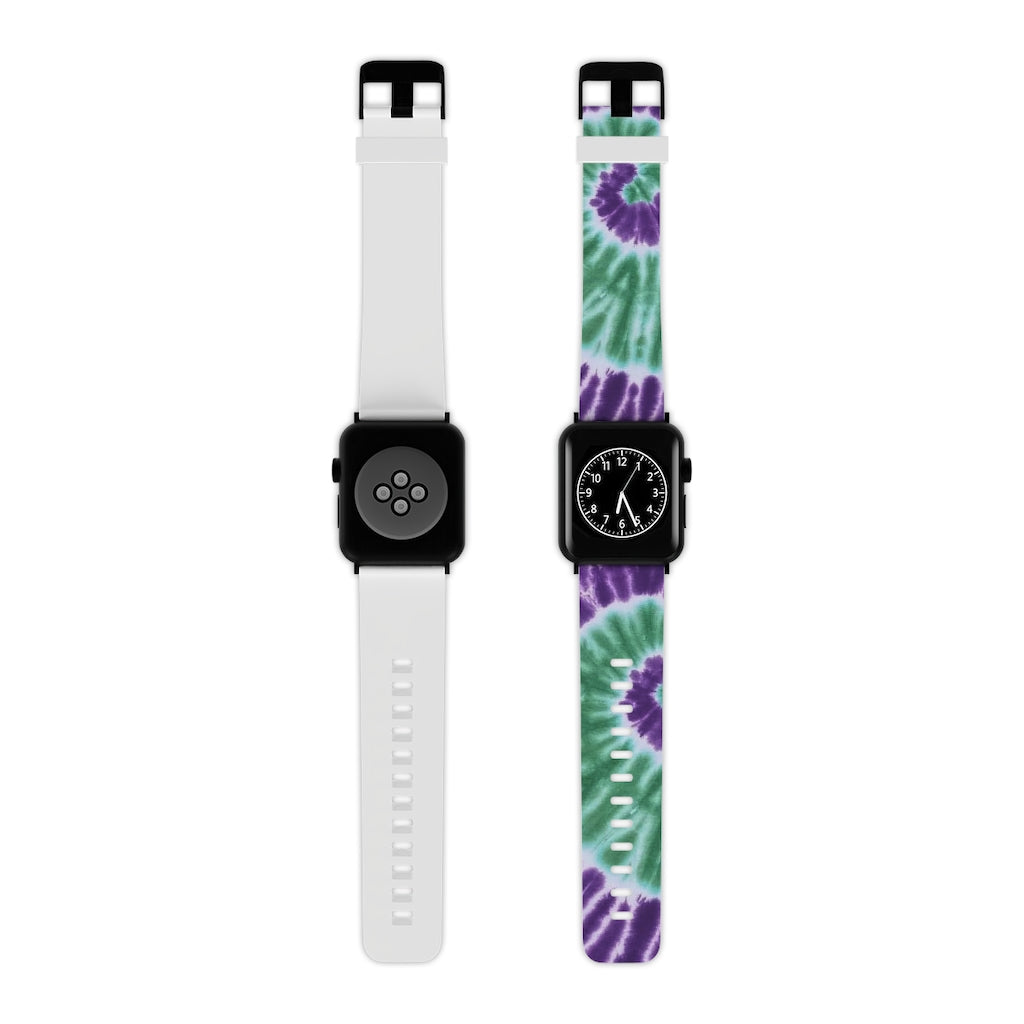 Purple & Green Tie-dye Watch Band for Apple Watch