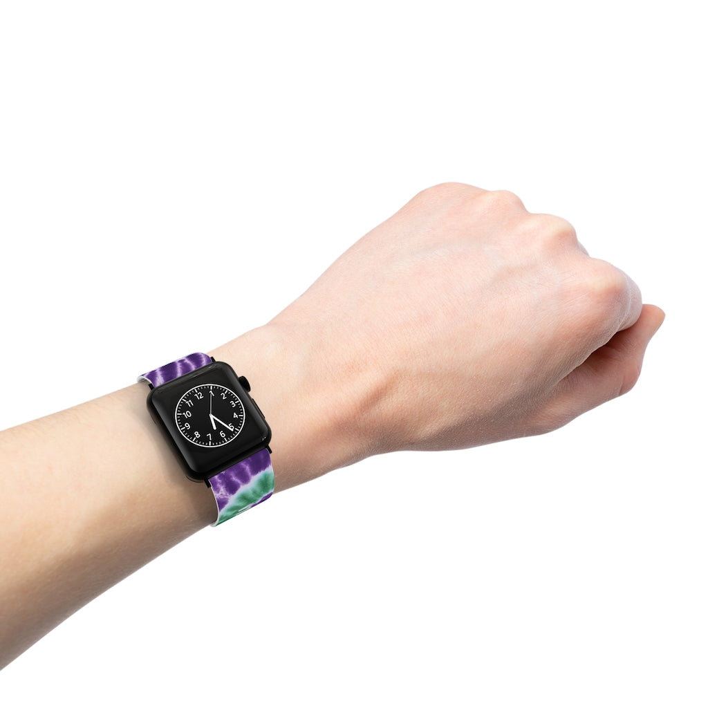 Purple & Green Tie-dye Watch Band for Apple Watch