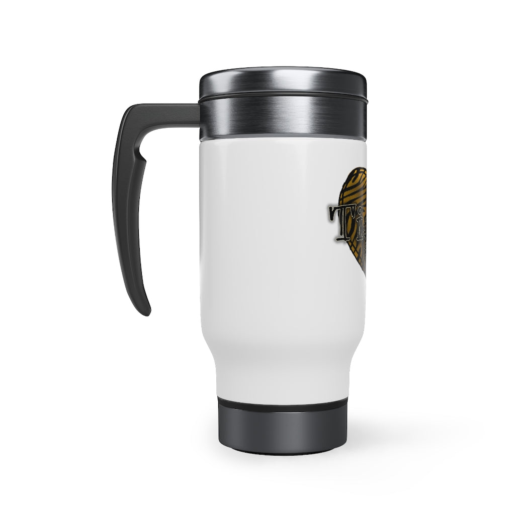 Tigers Stainless Steel Travel Mug with Handle, 14oz